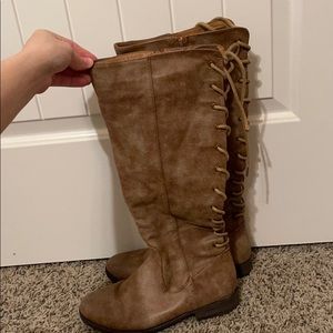 Lace Up Tall Boots